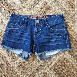 Hydraulic Bailey Low Rise Factory Distressed Hem Jean Shorts Size 5/6